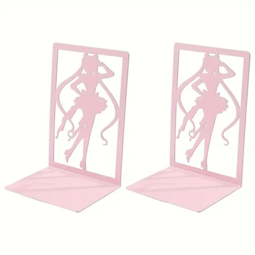 Sailor moon Pretty Guardian Magical Girl Anime Kawaii Pink Metal Bookends